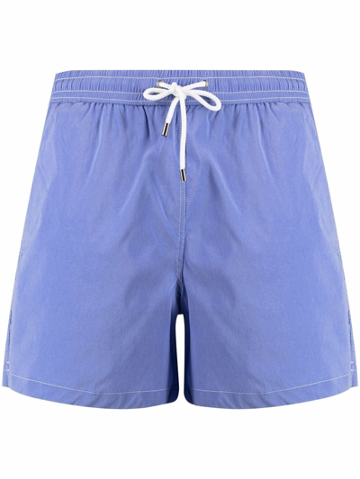 Shop Antonella Rizza Drawstring Swim Shorts In Blue
