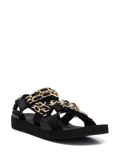 Shop Arizona Love Trekky Chain-link Detail Sandals In Schwarz