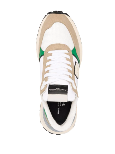 Shop Philippe Model Paris Side Logo-patch Sneakers In Weiss