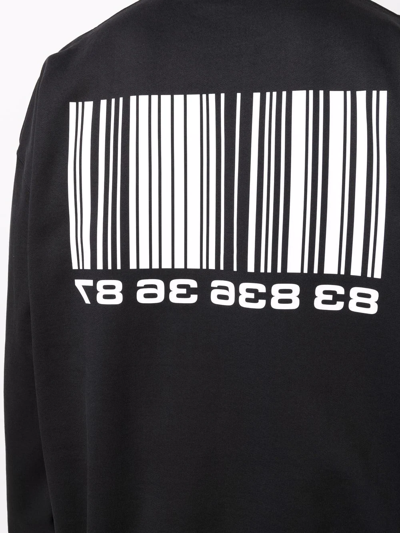 Vtmnts Bar-code Print Sweatshirt In Schwarz