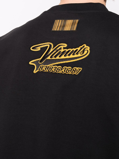 Shop Vtmnts Logo-print T-shirt In Schwarz