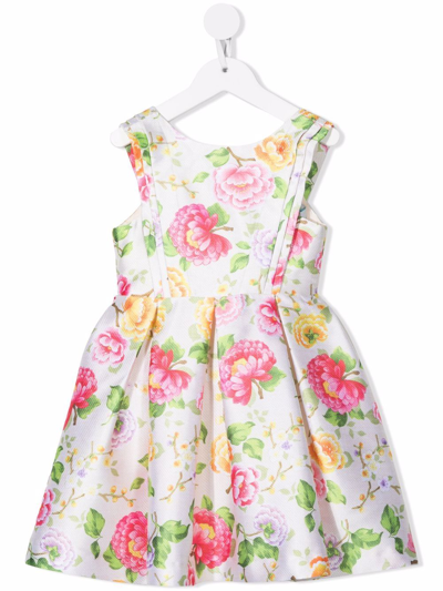 Shop Abel & Lula Floral-print Dress In Neutrals