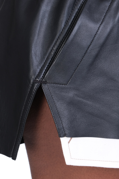 Shop Rick Owens Shorts In Black Leather