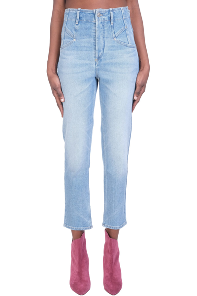 Shop Isabel Marant Niliane Jeans In Blue Denim
