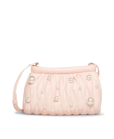 Shop Betsey Johnson It's A Party Imitation Pearl Crossbody In Blush