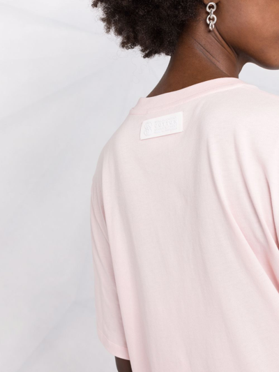 Shop Stella Mccartney Star Print Cotton T-shirt In Pink