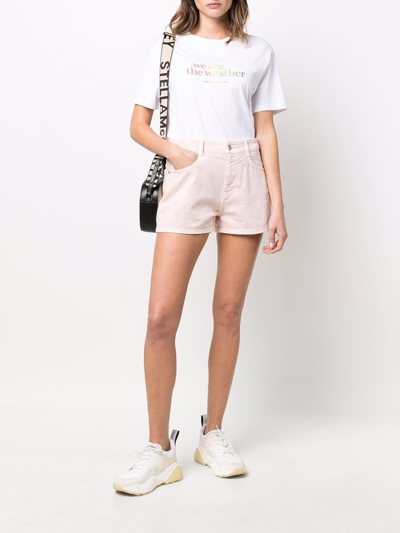 Shop Stella Mccartney Cotton Shorts In Pink