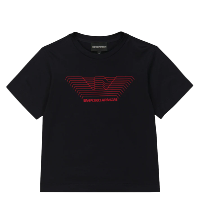 Shop Emporio Armani Set Of 2 Logo Jersey T-shirts In Navy