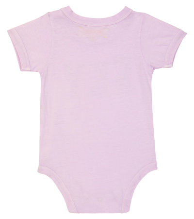 The Animals Observatory Baby Chimpanzee Cotton Bodysuit In Lilac