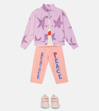Shop The Animals Observatory Elephant Cotton And Linen Pants In Pink
