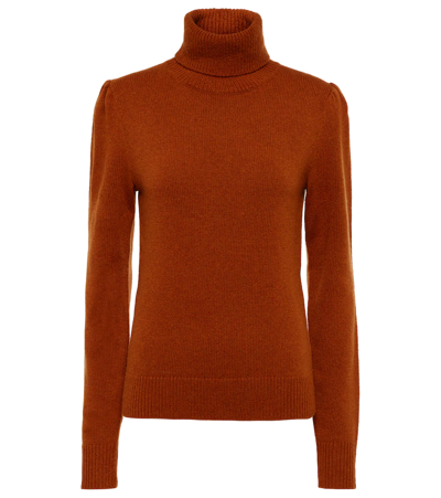 Chloé Turtleneck Cashmere-wool Sweater In Red