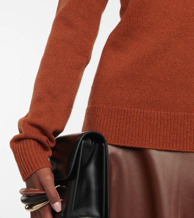 Shop Chloé Cashmere Turtleneck Sweater In Red