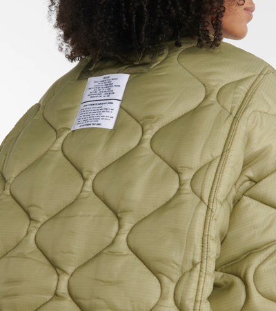 Shop The Frankie Shop Teddy Oversized Quilted Jacket In Moss Green
