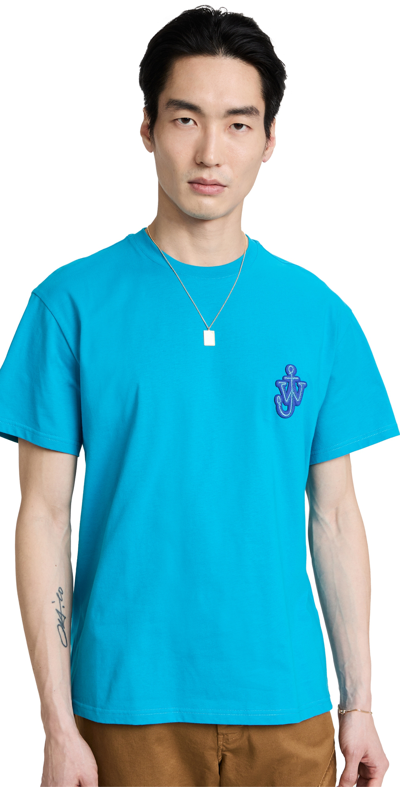 Shop Jw Anderson Anchor Patch T-shirt In Blue