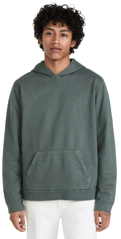 Shop Onia French Terry Pullover Hoodie In Pine