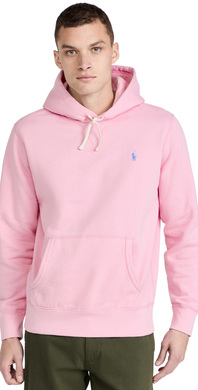 Shop Polo Ralph Lauren Rl Fleece Hoodie In Pink