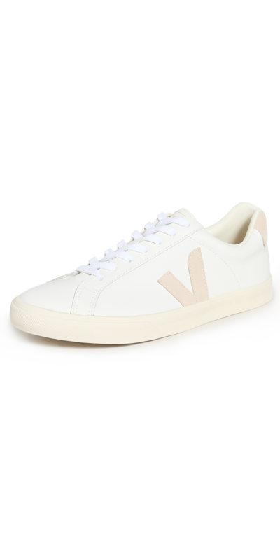 Veja Esplar Low-top Leather Sneakers In Extra White/sable