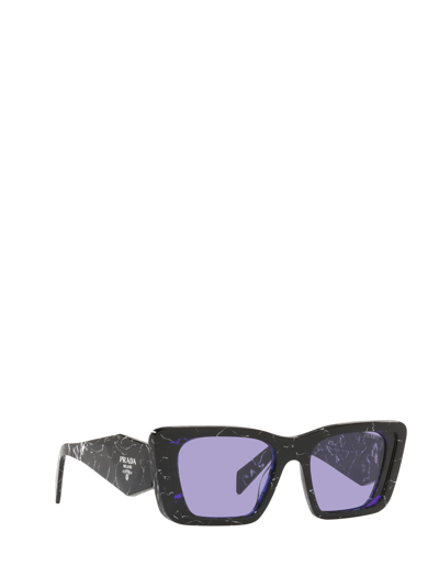 Shop Prada Eyewear Sunglasses In Havana Black / White
