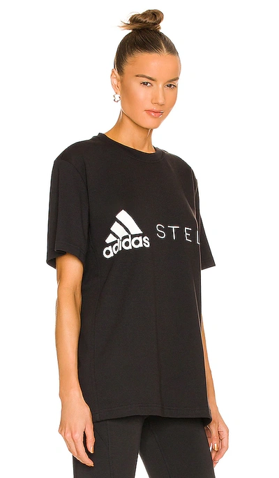 Shop Adidas By Stella Mccartney Sportswear Logo T-shirt In Black