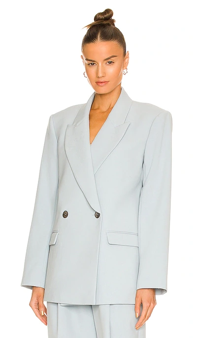 Shop L'academie Kaya Blazer In Baby Blue