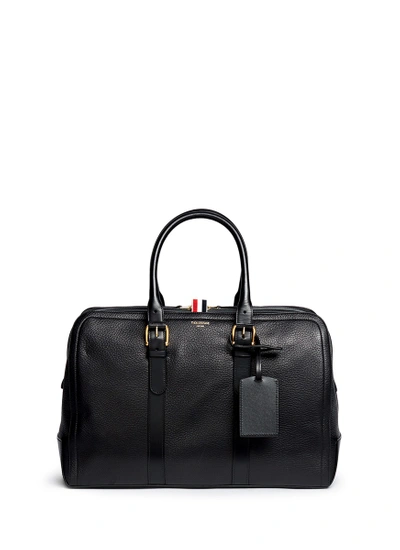 Shop Thom Browne Leather Duffle Bag