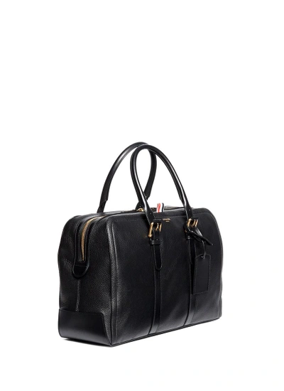 Shop Thom Browne Leather Duffle Bag