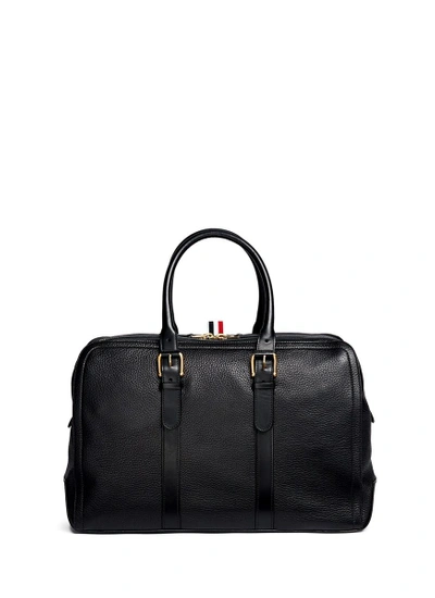 Shop Thom Browne Leather Duffle Bag