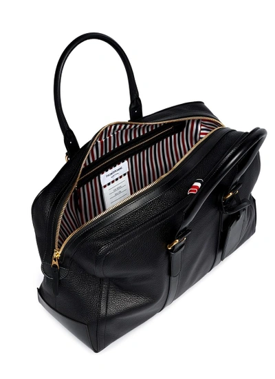 Shop Thom Browne Leather Duffle Bag