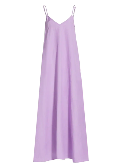 Shop L Agence Hartley Trapeze Dress In Lavender