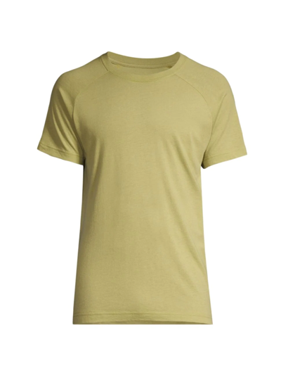 Shop Alo Yoga Men's Triumph Crewneck T-shirt In Wasabi