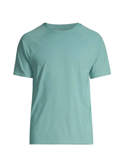 Shop Alo Yoga Men's Idol Performance Seamless T-shirt In Blue Agave