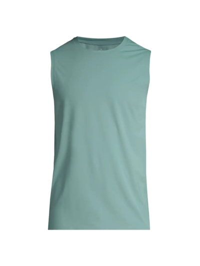 Shop Alo Yoga Idol Performance Jersey-knit Tank Top In Blue Agave