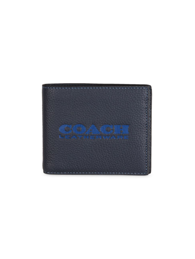 Shop Coach Men's Leatherware Wallet In Midnight Navy