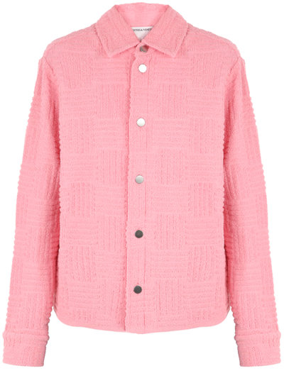 Shop Bottega Veneta Pink Jacquard Jacket