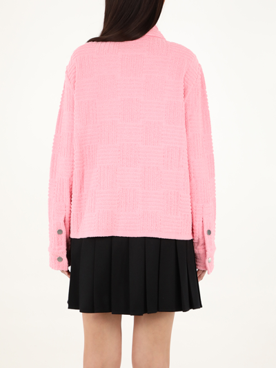 Shop Bottega Veneta Pink Jacquard Jacket