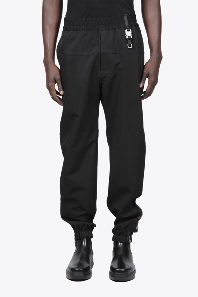 Shop Alyx Trackpant - 2 Black Acetate Trousers With Ankle Zip - Trackpant In Nero