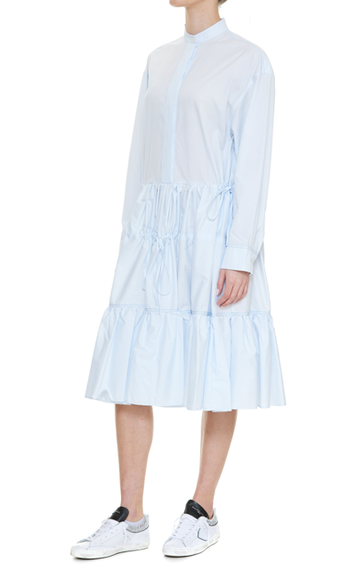 Shop Marni Poplin Shirt Dress In Blue