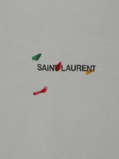Shop Saint Laurent T-shirt In Pierre/multicolore