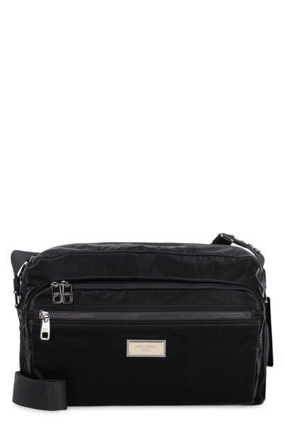 Shop Dolce & Gabbana Nylon Messenger Bag In Black