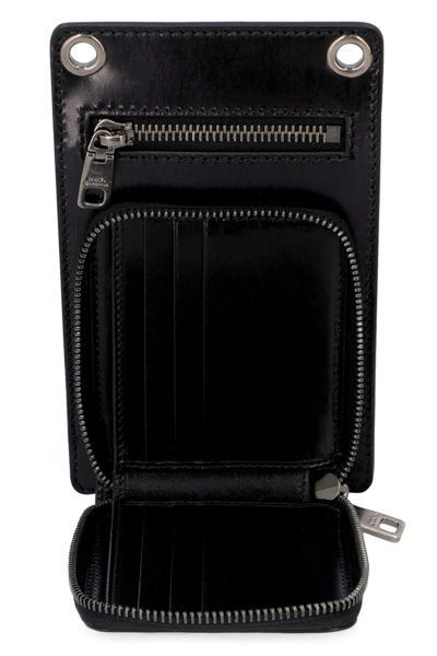 Shop Dolce & Gabbana Leather Phone-bag In Black
