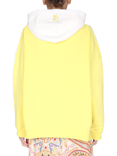 Shop Etro Sweatshirt With 3d Patch In Bianco
