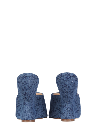 Shop Magda Butrym Fabric Sandals In Blu