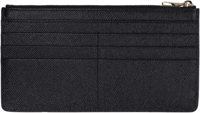 Shop Dolce & Gabbana Dauphine-print Leather Wallet In Black
