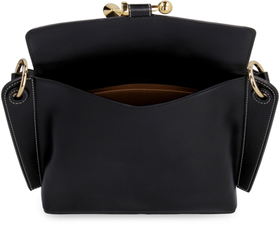 Shop Jw Anderson Hoist Leather Handbag In Black