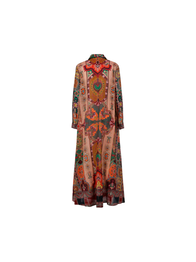 Shop Etro Dress In Brown