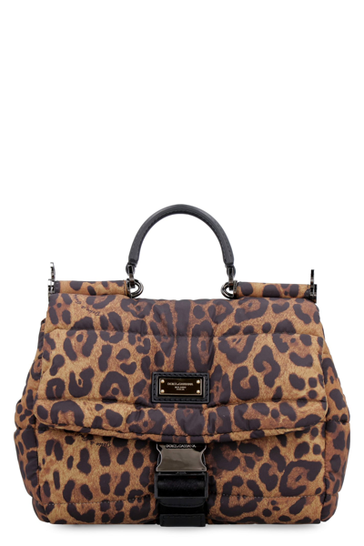 Shop Dolce & Gabbana Nylon Messenger Bag In Animalier
