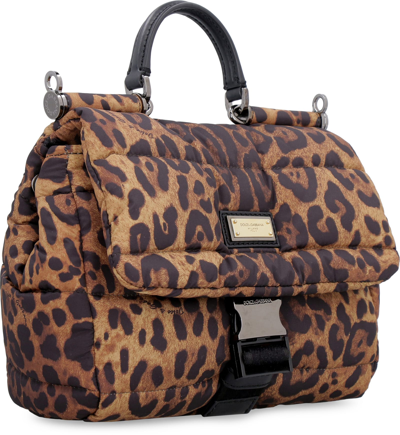 Shop Dolce & Gabbana Nylon Messenger Bag In Animalier