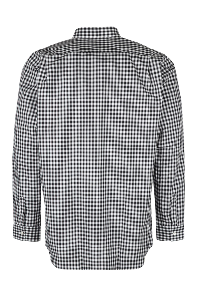 Shop Comme Des Garçons Shirt Checked Cotton Shirt In Black