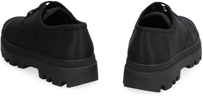 Shop Prada Derby Lace-up Shoes In Black
