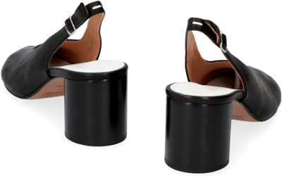Maison Margiela 80mm Tabi Leather Pumps In Black